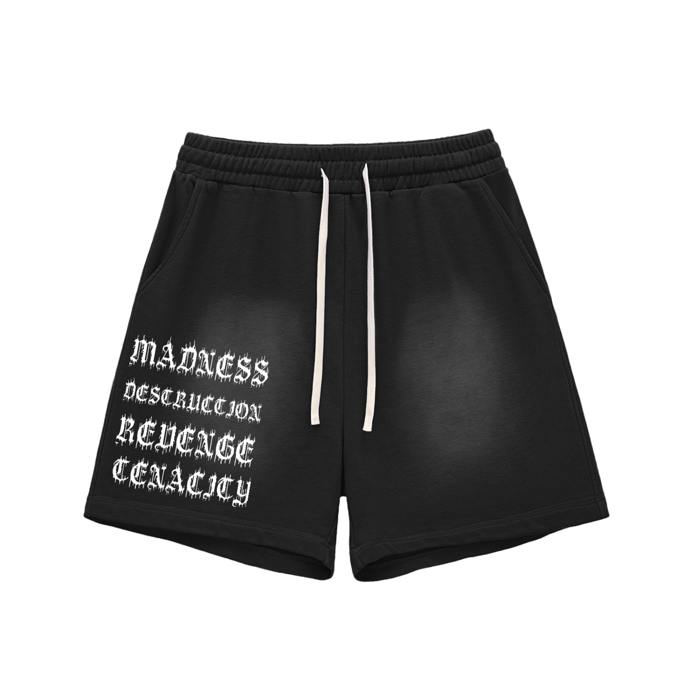 Sun Fade Raw Edge Cotton Shorts